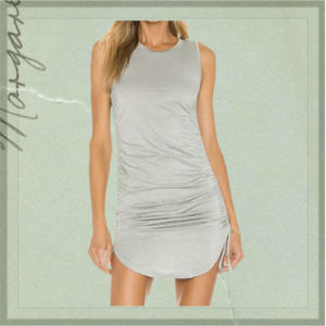 Shimmer Knit Cinch Mini Dress In Sea Mist-NWT